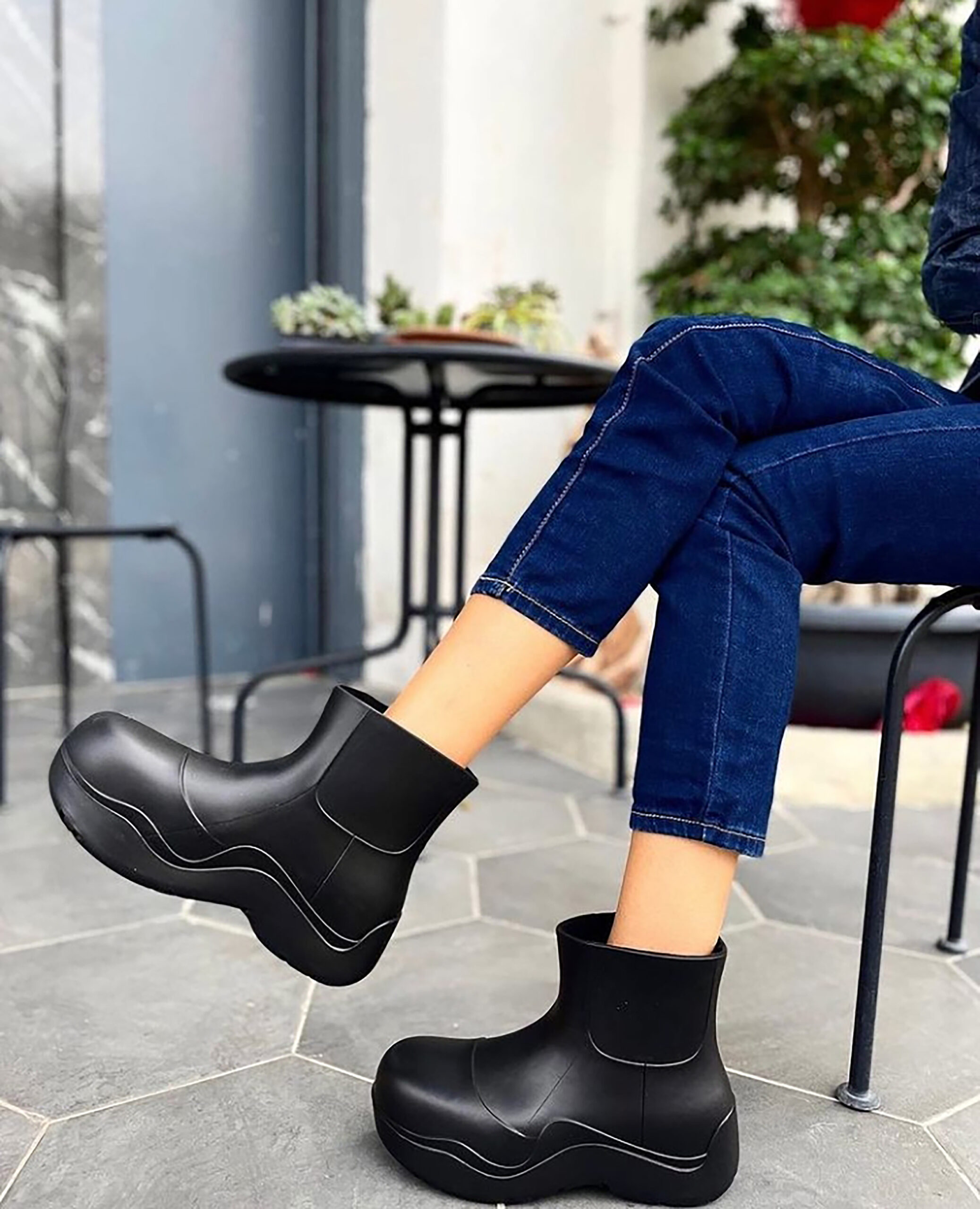 Botas de lluvia Retro de color negras - Patric Queen