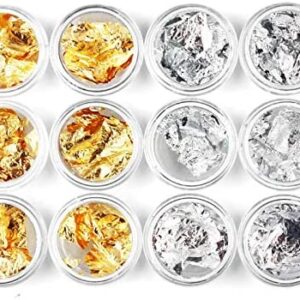 Decoración uñas, bronce, plata y oro