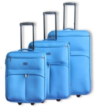 kit de maletas con ruedas de viaje Tori azul turquesa - Patric Queen