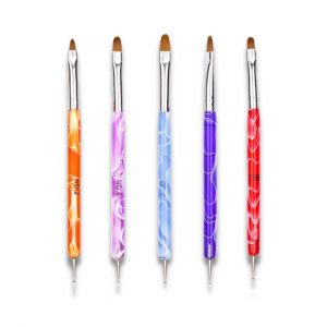 Pincel para Gel con Puntero 5 Unidades