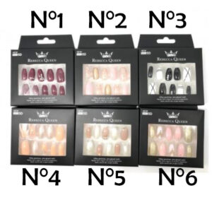 Uñas Postizas Colores con Pegamento 12 Tamaños Cubierta Completa