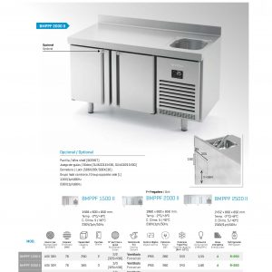 Mesa refrigerada con fregadero Sink undercounter refrigerator