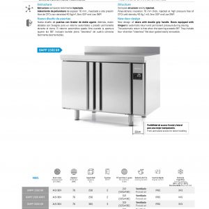 Mesa refrigerada pre-instalada