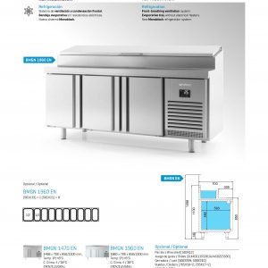 Mesa refrigerada para ensaladas