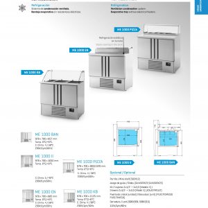 Mesa refrigerada para ensaladas