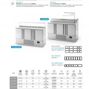 Mesa refrigerada para ensaladas