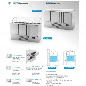 Mesa refrigerada para ensaladas