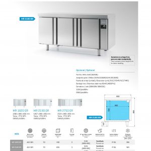 Mesa refrigeración euronorma 600 x 400 remota
