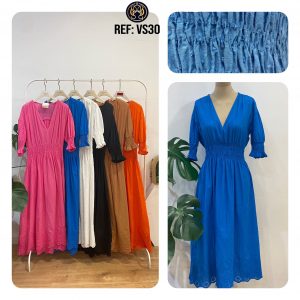 Vestido Largo de Nuditos Queen VS30