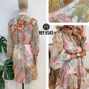 Vestido Corto Floral Queen VS43