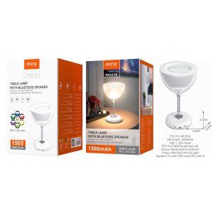 Nocturna Led con Altavoz 2 en 1 con 7 Modos de LED