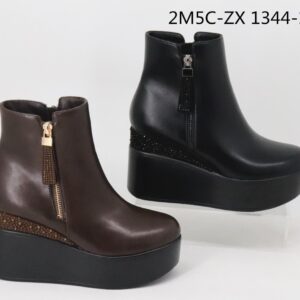 Bota de plataforma de cuero
