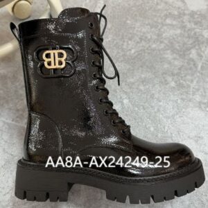 Bota alta de militar de cuero