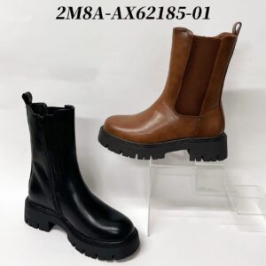 Bota de mujer media de cuero