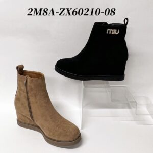 Bota de plataforma de terciopelo