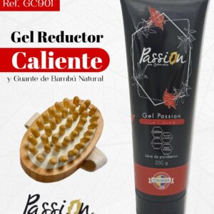 gel reductor caliente y cepillo de bambú pack