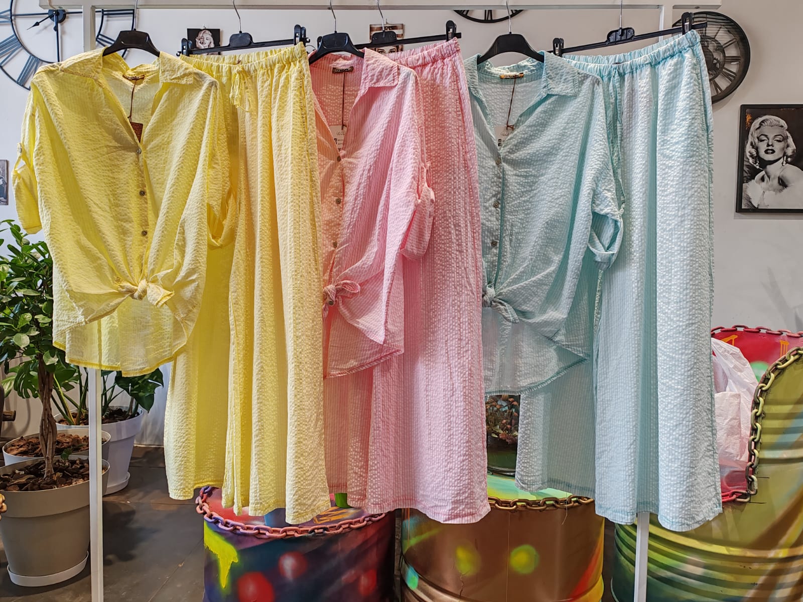 ✨ Conjuntos de Pantalónes y falda Ancho Estilo Lino – PatricQueen ✨