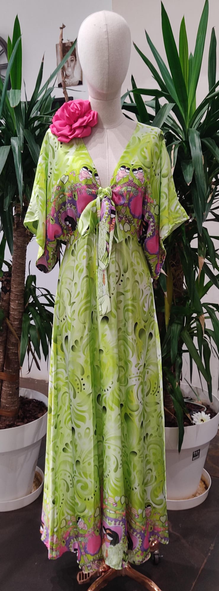 👘 KIMONOS Y CONJUNTOS ESTAMPADOS👚 CONJUNTOS FLUIDOS CON DETALLE DORADO Conjunto dos piezas encaje beige – Vestido elegante para eventos S/M/L - Imagen 62