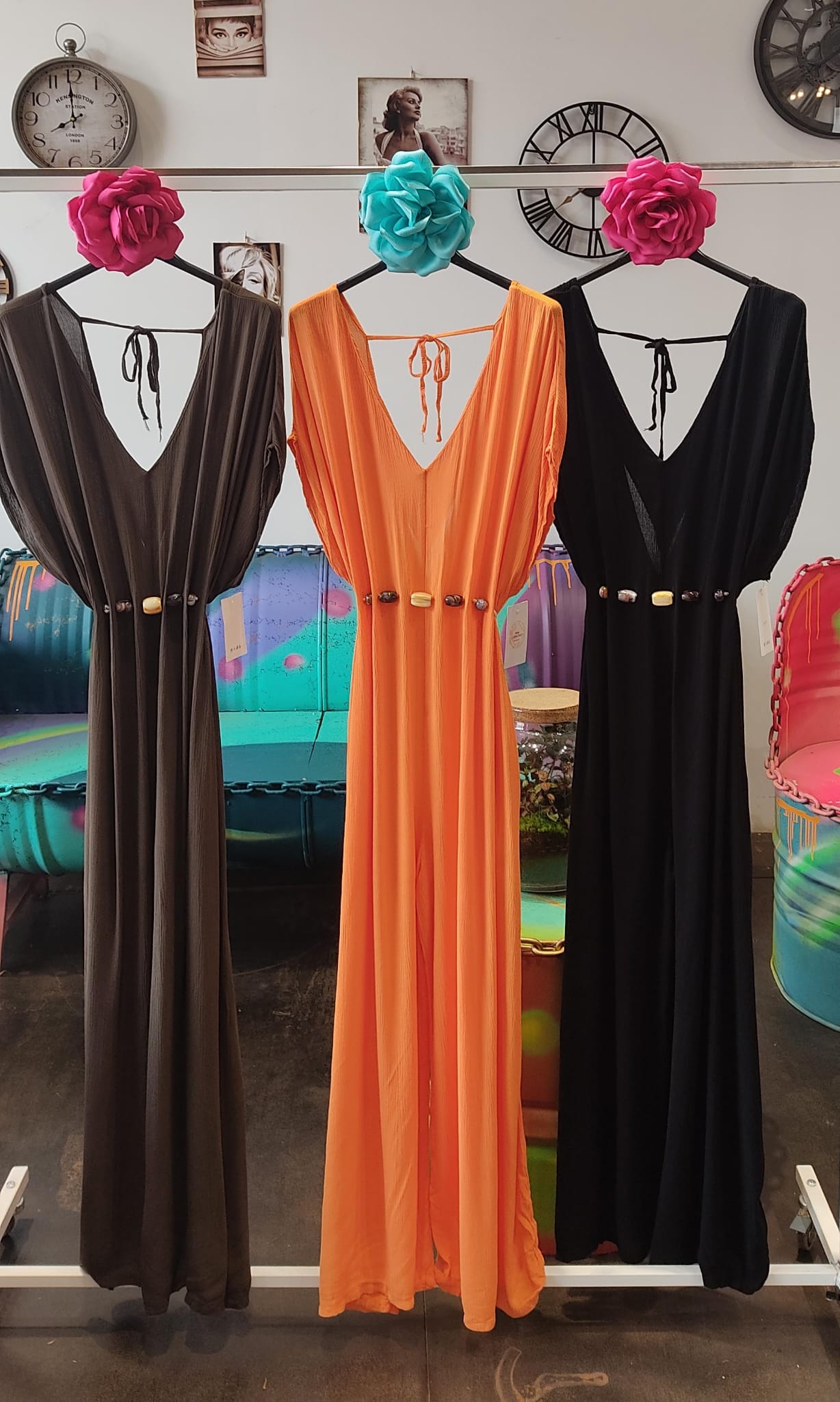 👘 KIMONOS Y CONJUNTOS ESTAMPADOS👚 CONJUNTOS FLUIDOS CON DETALLE DORADO Conjunto dos piezas encaje beige – Vestido elegante para eventos S/M/L - Imagen 67