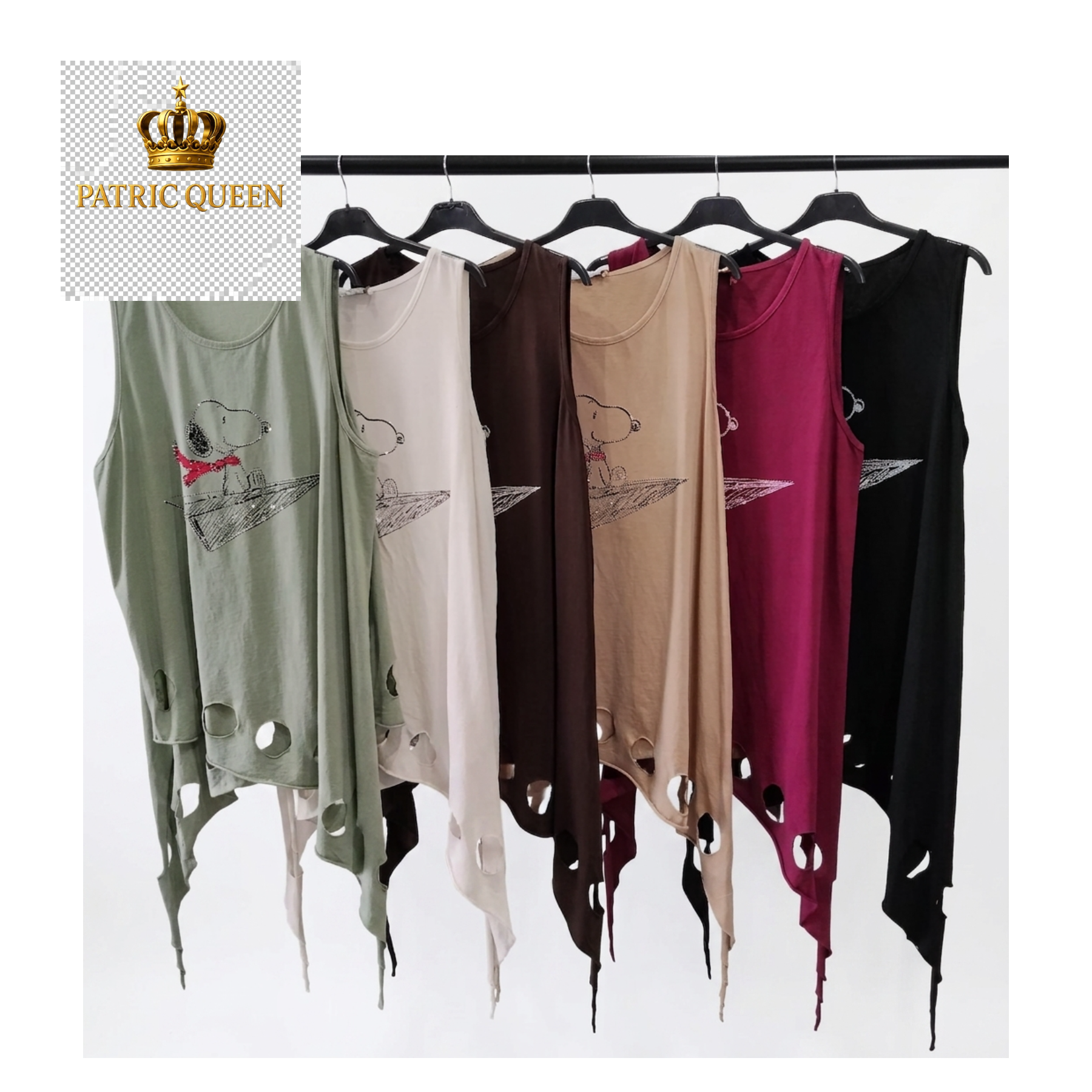 vistiendo conjunto de dos piezas con camiseta calada de camuflaje y pantalón corto con tachuelas de PatricQuee - Imagen 13