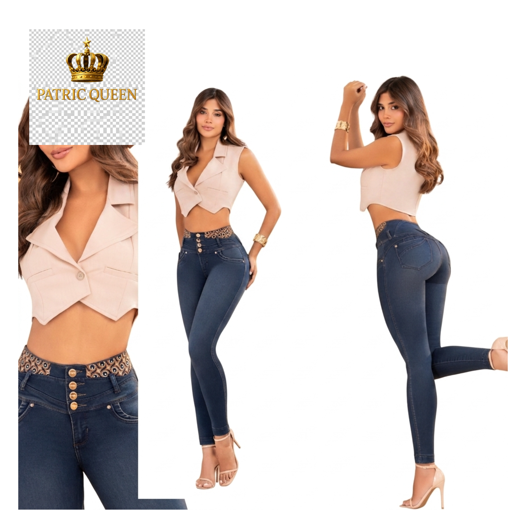 Pantalón Vaquero Premium Moldeador Efecto Push-Up - Luxury Denim | PatricQueen - Imagen 4
