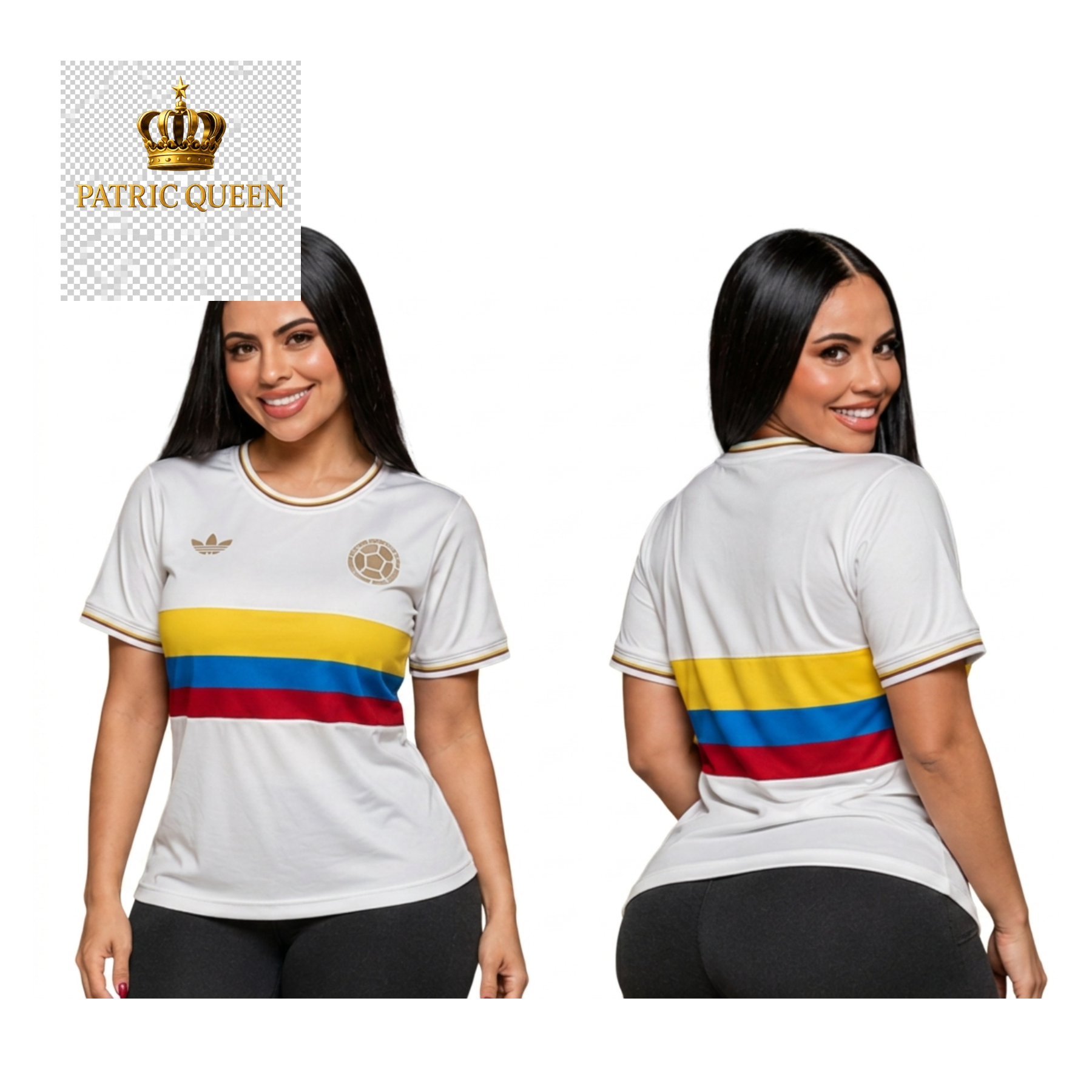 Camiseta de Colombia para Mujer Ajustada Casual Sport - Edición Especial | PatricQueen - Imagen 3